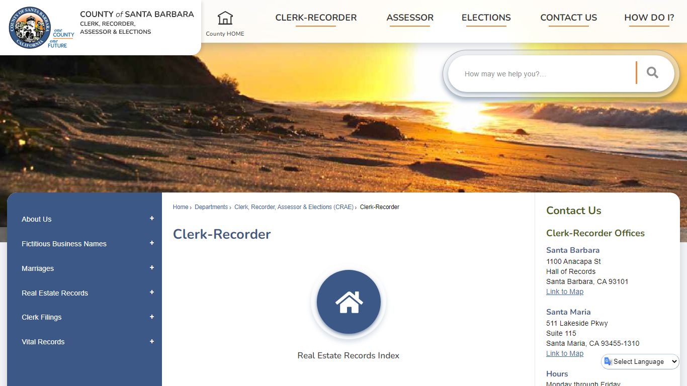 Clerk-Recorder | Santa Barbara County, CA - Official Website